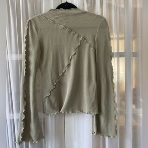 Sage Green Sheer Top